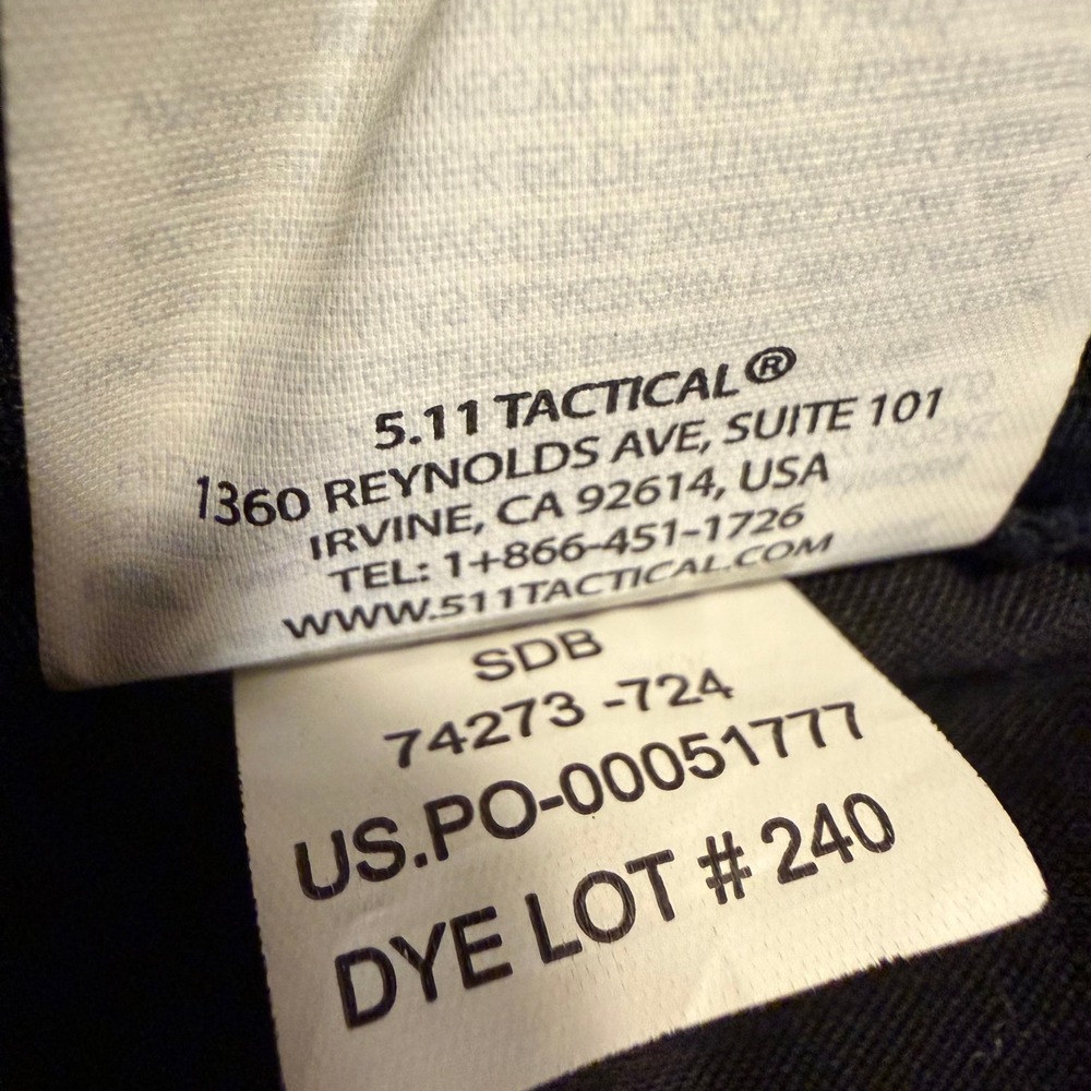 5.11 Tactical Cargo Pants Mens 38x30 Navy Blue Ripstop Multi-Pocket 74273-724 - Picture 5 of 8
